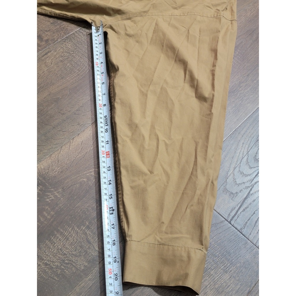 George‎ Foreman Mens Tan Long Sleeve Button Down Shirt 3X Big Cotton Spandex - Picture 3 of 6